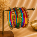 Jelly With Kashmiri Golden Bangles ( 8 PCS )