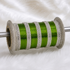 Green Metal Bangles Set with Kangan
