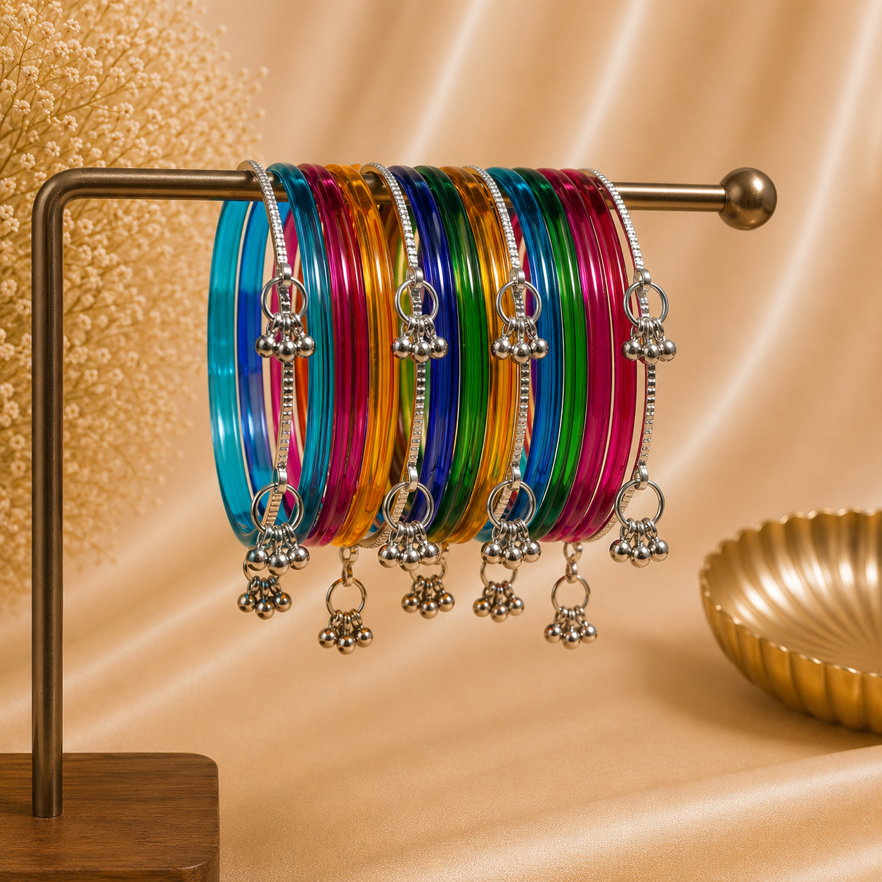 Jelly with Kashmiri Silver Bangles (8 PCS)