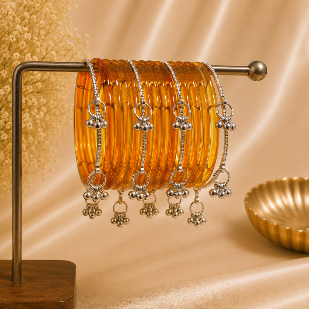 Jelly with Kashmiri Silver Bangles (8 PCS)
