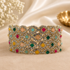 Metal Stone Bangle Kada (4 Pieces)