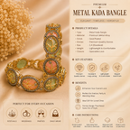 Premium Floral Metal Kada Bangle ( 2 PCS )