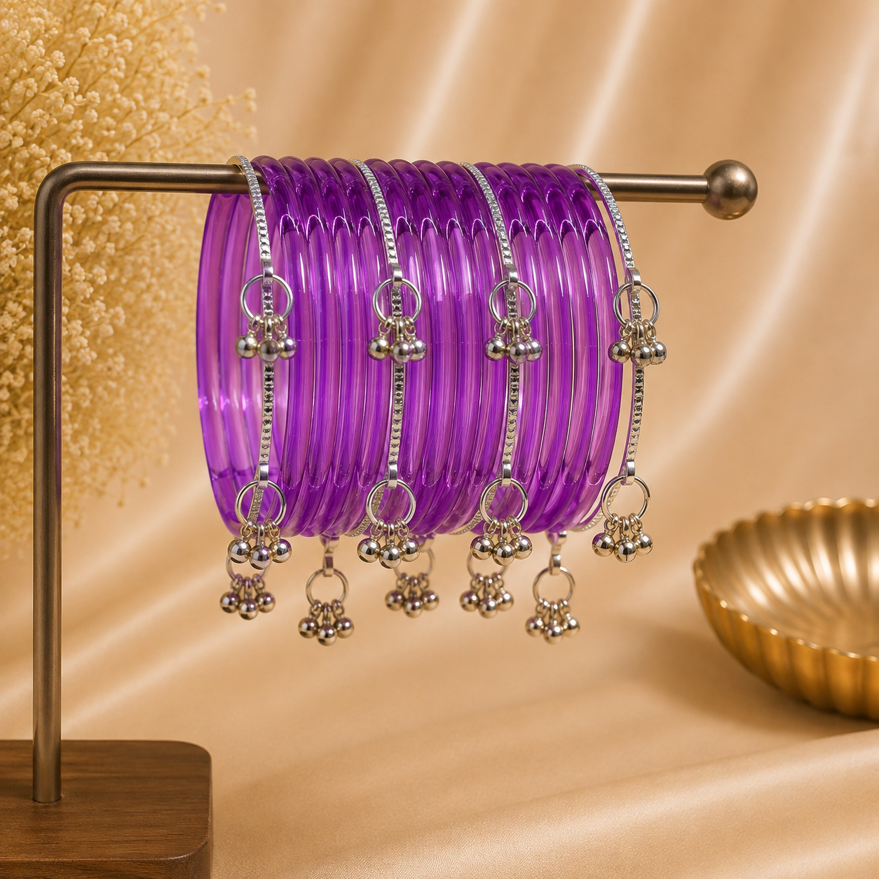 Jelly with Kashmiri Silver Bangles (8 PCS)