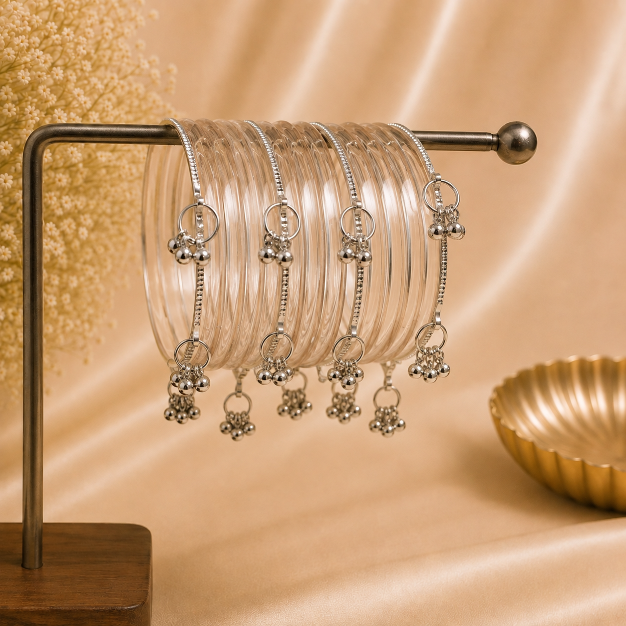 Jelly with Kashmiri Silver Bangles (8 PCS)